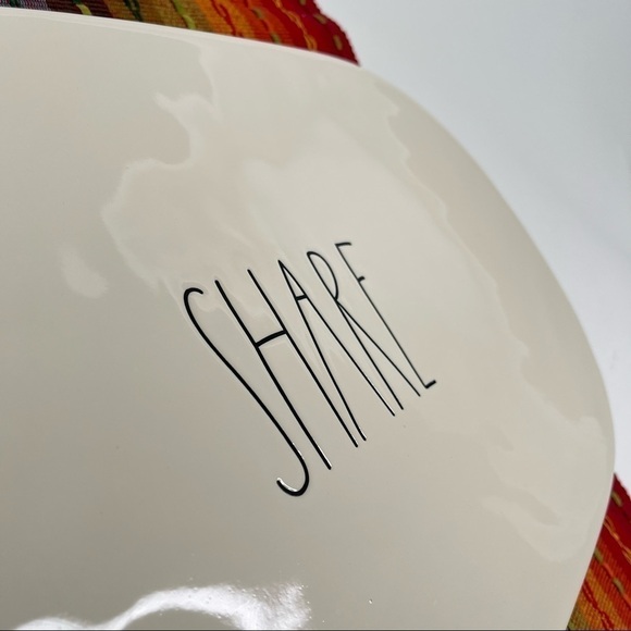 NEW Rae Dunn “SHARE” White Oval Ceramic Dinner Serving Thanksgiving 15” Platter - Picture 4 of 8